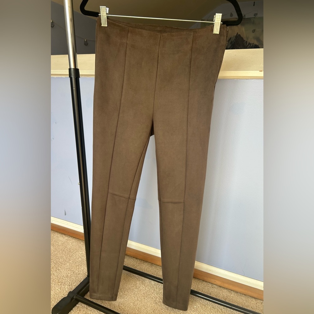 Loft Faux Suede Brown Pants